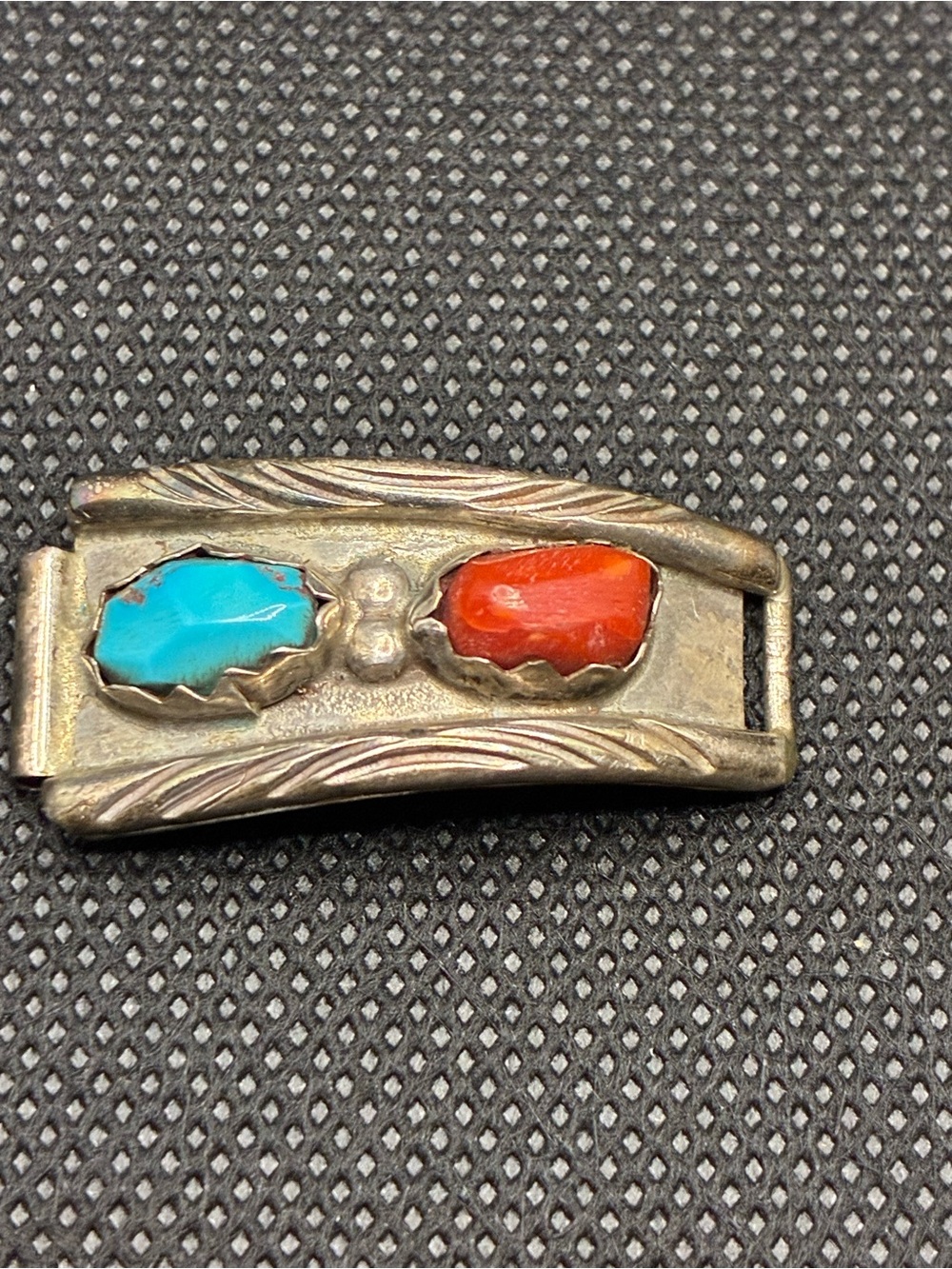 Zuni Fabian Cheama signed silver watch tip/replacement